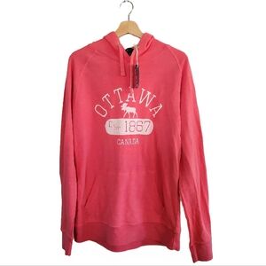 NWT Ottawa Est 1867 Women's Pink Hoodie Size L/G